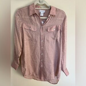 Soft Surroundings Silk Button Up Blouse Size PXS New without Tags and Flaw